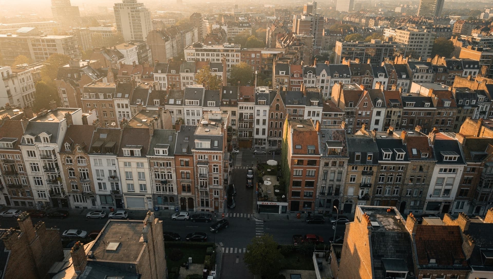Antwerpse stadsblok van bovenaf